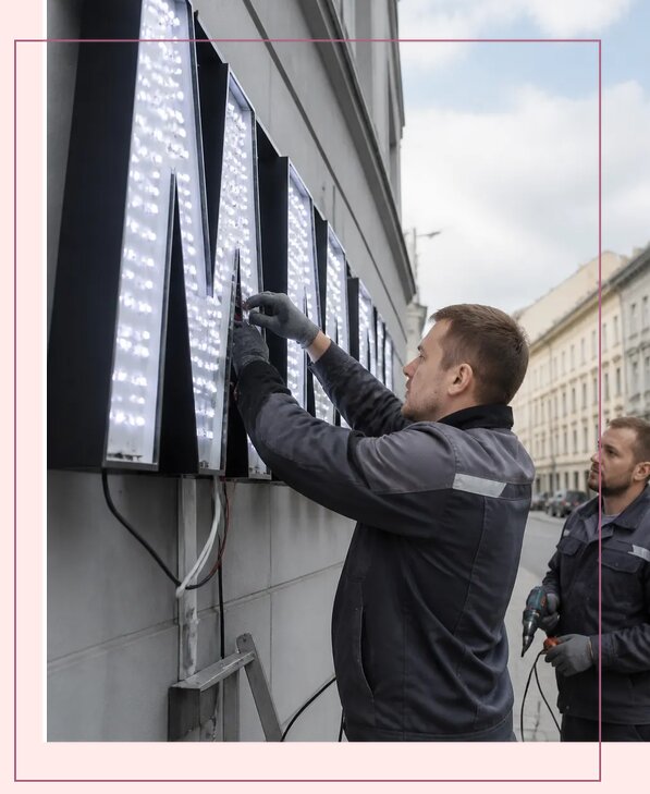 Изготовление и монтаж светодиодных LED вывесок в Ярославле